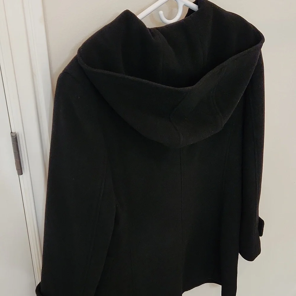 Jones New York, size Large, Black wool hooded coat - Picture 4 of 10